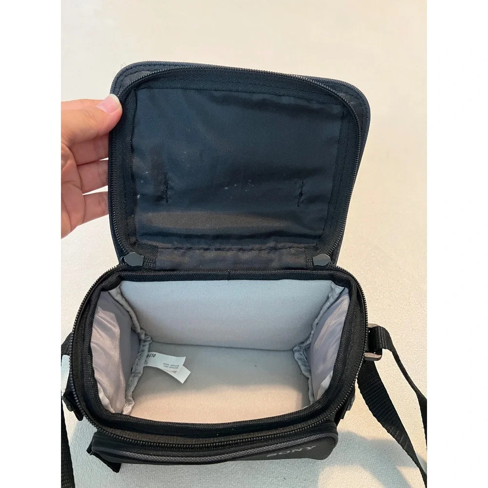 Sony Black Nylon Padded Camera Shoulder Bag with Adjustable Strap and Belt Loops